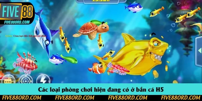Các loại phòng chơi hiện đang có ở bắn cá H5